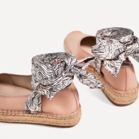 Zara Pink Lace-up Espadrille - Picture 5 of 10